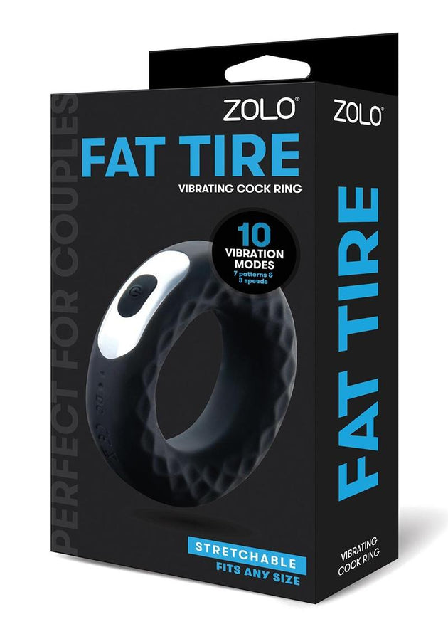 ZOLO Fat Tire Vibrating Cock Ring - Black